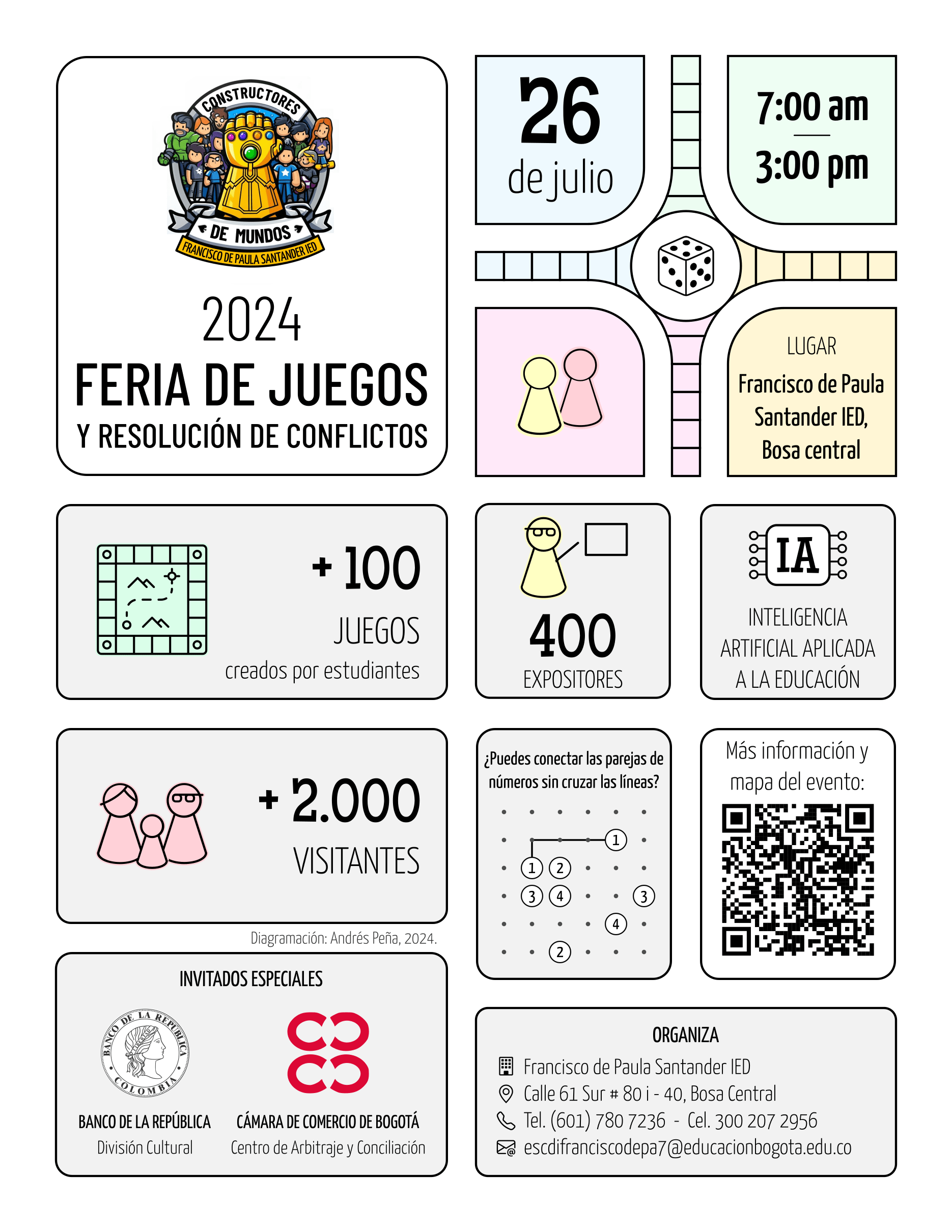 Feria de juegos y resolución de conflictos 2024 - Infografía.